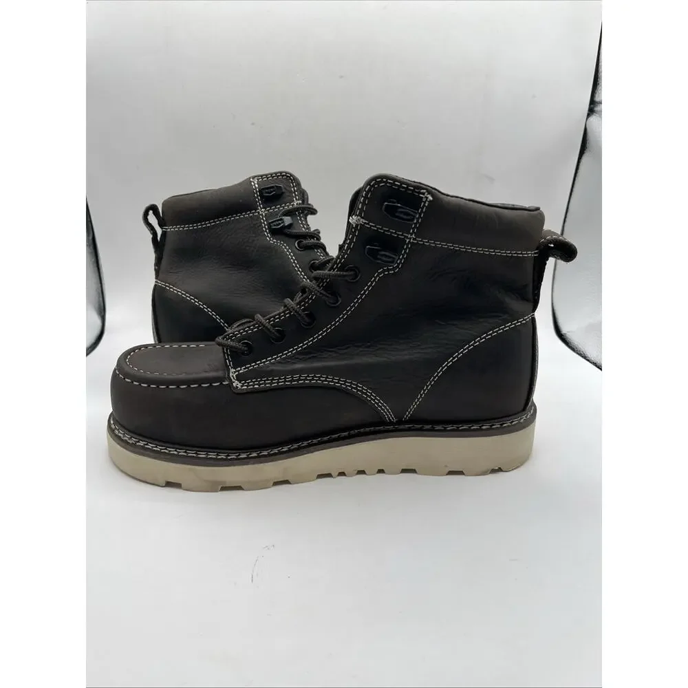 Brunt The Marin 6 Comp Toe Brown Work Boots Shoes Waterproof Men’s Sz 8 M NWOT